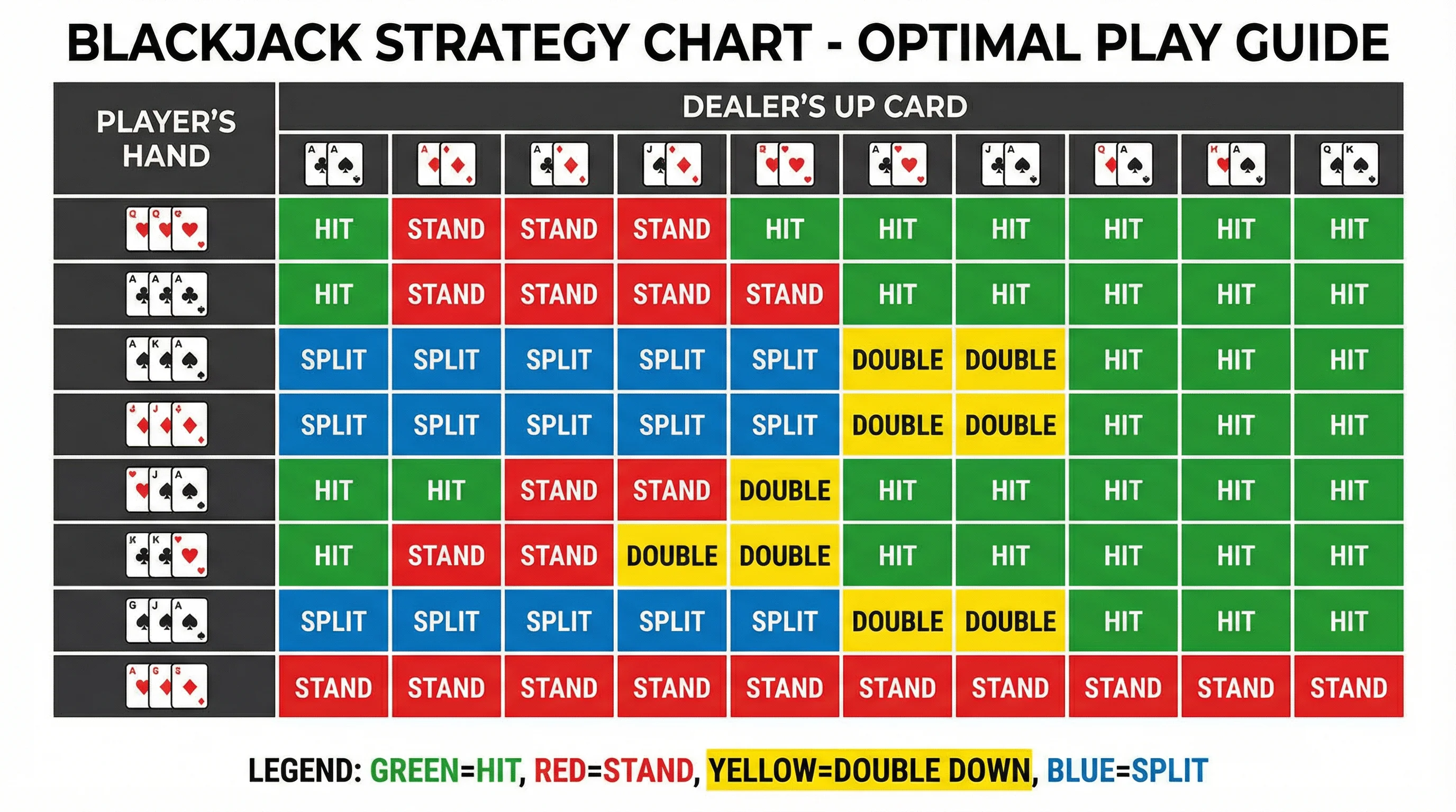 Tabela de Estratégia Básica de Blackjack